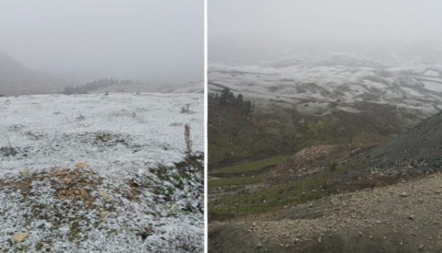 Artvin’in yüksek kesimlerine mevsimin ilk karı düştü